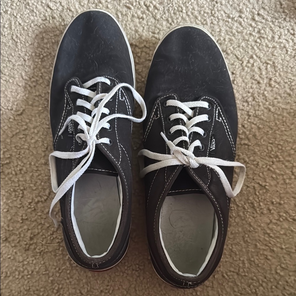 Vans Black and White Lace-Up Shoes